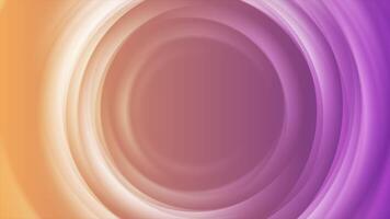 Glowing violet and orange smooth circles abstract tech motion background video