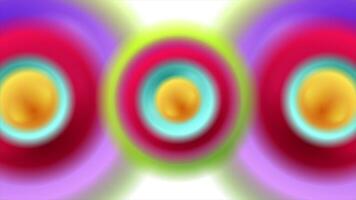 Abstract animation with colorful smooth circles video