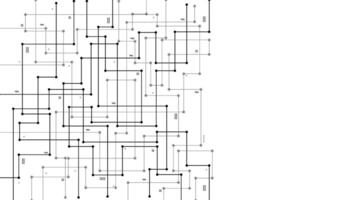 tech circuit connection dot path wire lines abstract transparent template background vector
