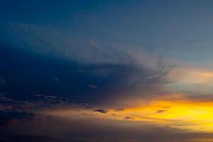 Hazy sky at sunset. Hazy sky with clouds at sunset background photo