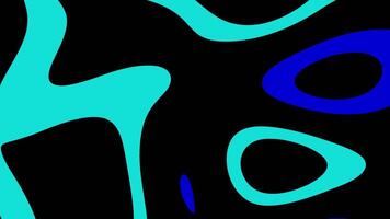 Abstract composition with vibrant blue and cyan shapes on a dark background Ideal for modern design projects or digital art concepts video