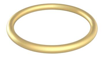Smooth golden torus knot forming a perfect circle, isolated on a white background, representing concepts like infinity, continuity, and elegance vector