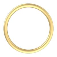 Glistening golden ring creating a perfect circle on a pristine white background, serving as an ideal element for wedding, anniversary, engagement, or Valentine's Day projects vector
