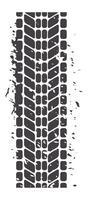 Grunge tire track creating a distressed and rugged effect, suitable for automotive designs, racing themes, or any project needing a touch of grunge aesthetics vector