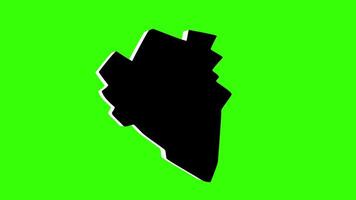 green screen 3d map of Rudiskes in Lithuania video