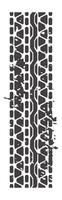 Dark tire track creating a striking vertical grunge pattern on a clean white background, evoking themes of off road adventure and automotive excitement vector