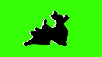 green screen 3d map of Skaudvile in Lithuania video