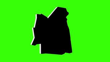 green screen 3d map of Pagegiai in Lithuania video