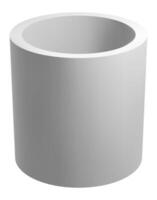 Minimalist composition featuring a white cylinder, emphasizing its perfect geometric form against a clean white backdrop, creating a sense of purity and simplicity vector