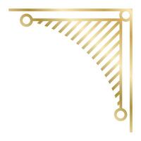 Elegant golden art deco corner featuring a striking striped design element, adding a vintage sophistication and luxurious flair to various creative projects and artistic endeavors vector