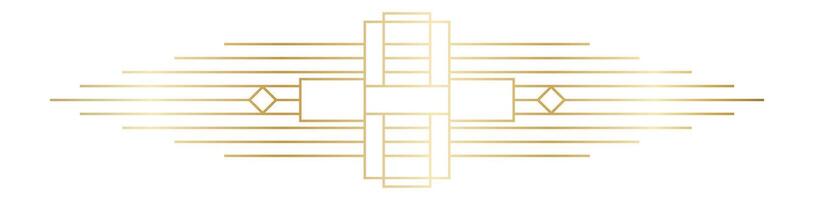 Geometric golden art deco ornament creating a luxurious and elegant design, perfect for adding a touch of sophistication and glamour to any project vector