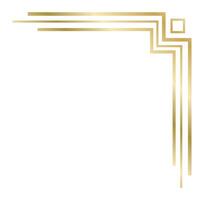 Elegant golden frame with art deco style decorating the top right corner, creating a sophisticated and luxurious feel, perfect for invitations, posters or announcements vector