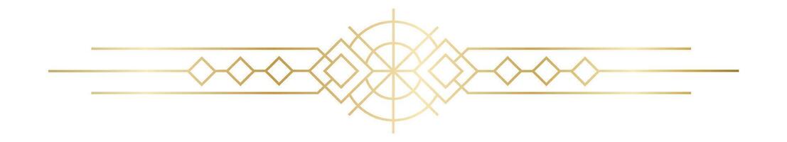 Elegant golden art deco ornament creating a sophisticated and timeless design, perfect for adding a touch of luxury and vintage charm to various projects vector