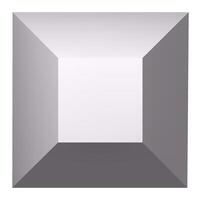 Gray inverted pyramid creating a square frame with white background, perfect for presentations, websites, graphic design projects, and more vector