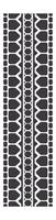Vertical close up of tire tread pattern featuring repeating geometric shapes, lines, and textures, creating a visually striking design suitable for automotive and transportation related projects vector