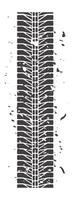 Grunge tire track displaying visible wear and tear creates a distressed effect against a clean white background, evoking feelings of motion, adventure, and the thrill of the journey vector