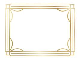 Golden art deco frame creating a sophisticated border with geometric shapes, perfect for adding a touch of vintage elegance to any design project vector