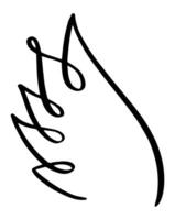Simple botanical illustration of a leaf with continuous line drawing, minimalist design on white background, ideal for nature and organic themes vector