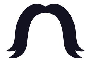 Large handlebar mustache icon embodying retro style fashion and men's beauty products, featuring a classic design on a clean white background, perfect for grooming and individuality themes vector