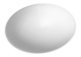 White egg rotating gracefully on a pure white background, symbolizing Easter and spring holidays. Ideal for food and cooking projects, highlighting freshness and nutrition vector