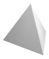 Gray pyramid standing on a white background, representing concepts such as stability, growth, and reaching new heights, ideal for businesses and marketing campaigns vector