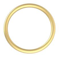 Simple golden ring forming a perfect circle on a white background, representing concepts like eternity, infinity, wedding, commitment, and precious metal vector