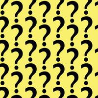 Question marks pattern, question mark, suitable for FAQ and posters and cards, yellow and black colors, Modern abstract design, ideal for textiles, wallpapers, and digital prints and web design vector