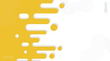 Abstract yellow rounded lines banner background with waves lines. illustration vector