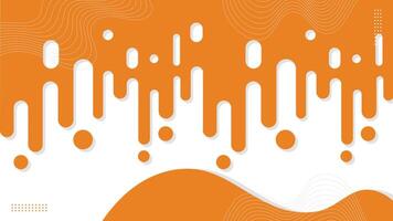 Abstract orange rounded lines banner background with waves lines. illustration vector