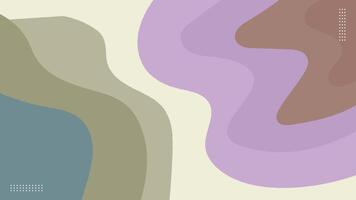 Abstract Colorful Background with Curved Shapes in Soft Pastel Tones vector