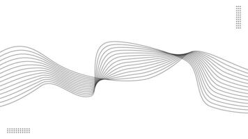 Abstract Frequency Sound Wavy Lines on White Background vector