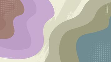 Colorful Abstract Background with Curved Shapes in Soft Pastel Tones vector
