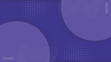 Abstract Purple Background with Halftone Circles and Wavy Lines vector