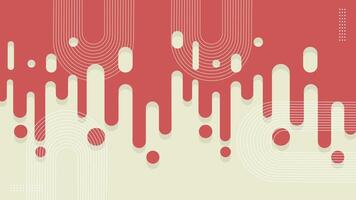 Red rounded lines background. Abstract dashed lines and dots. illustration vector