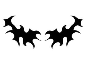 Tribal shape black silhouette with abstract shape illustration vector