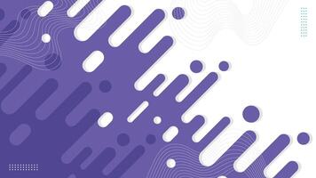 Abstract Purple Rounded Lines Background with Abstract Dashes and Dots. vector