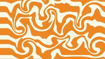 Retro Caramel Swirl Liquid Texture Pattern with Orange and Yellow Waves for Vintage Dessert Design vector