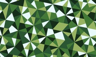 Geometric abstract horizontal pattern of triangles in shades of green vector