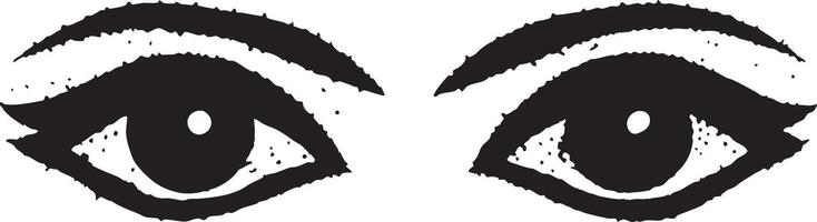 Two Eyes Looking Illustration Graphic Design Element vector