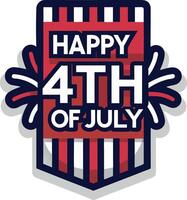 Happy Fourth of July Celebration Patriotic Design vector