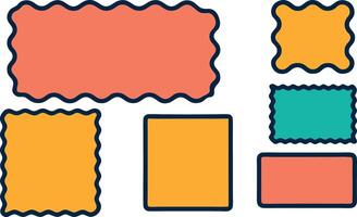 Geometric Shapes Assorted Illustration Set on White vector