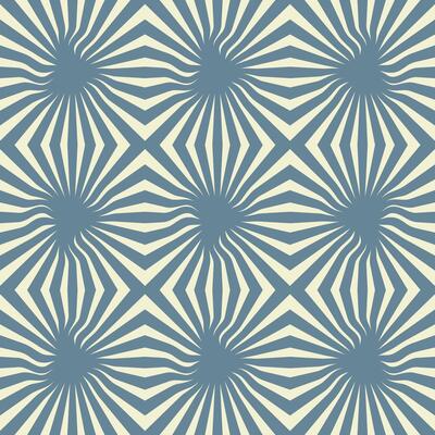 Abstract seamless pattern with twisted blue lines and stain. Trendy psychedelic background. Retro design. Distorted texture. flat illustration