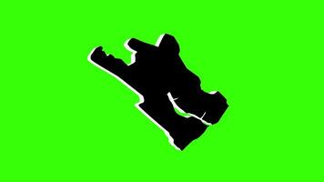green screen 3d map of sirvintos in Lithuania video
