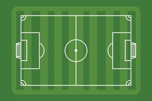 Soccer field and its markings green background vector