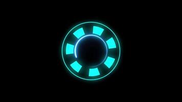 Circle HUD Sci fi Futuristic Display element design animation isolated on black background video