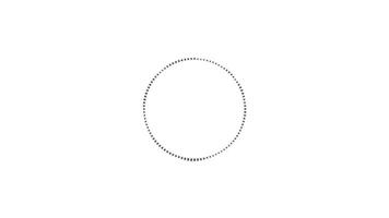 Circular interface audio voice sound spectrum equalizer animation isolated on white background video