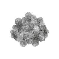 A drawing of a cloud with dots on it vector