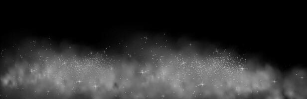Black and white image of a starry night sky vector