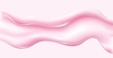 Pink liquid flowing on a white background vector