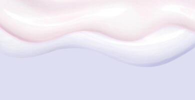 A white liquid is flowing over a blue background vector